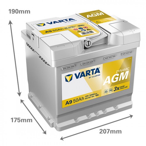 Аккумулятор VARTA Dynamic AGM 50Ah (550901054) A9 Аккумулятор VARTA Dynamic AGM 50Ah (550901054) A9