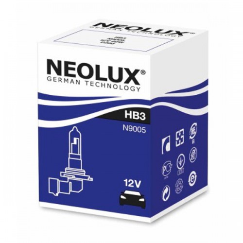 Автолампа галогенная Neolux N9005 (HB3 12V 60W P20D)
