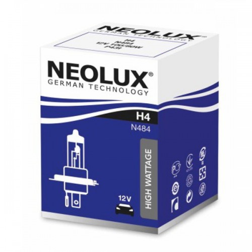Автолампа Neolux N484 (H4* 12V 100/80W P43T)